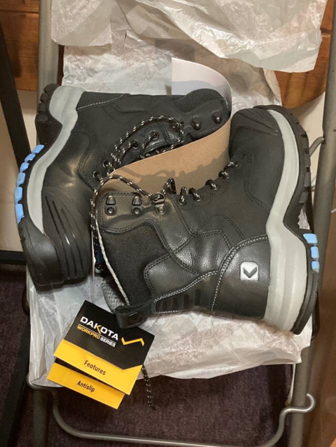 Dakota Workpro Series Black Leather Winter Boots