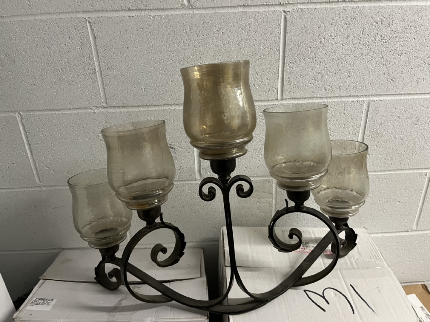 Five-arm candle holder