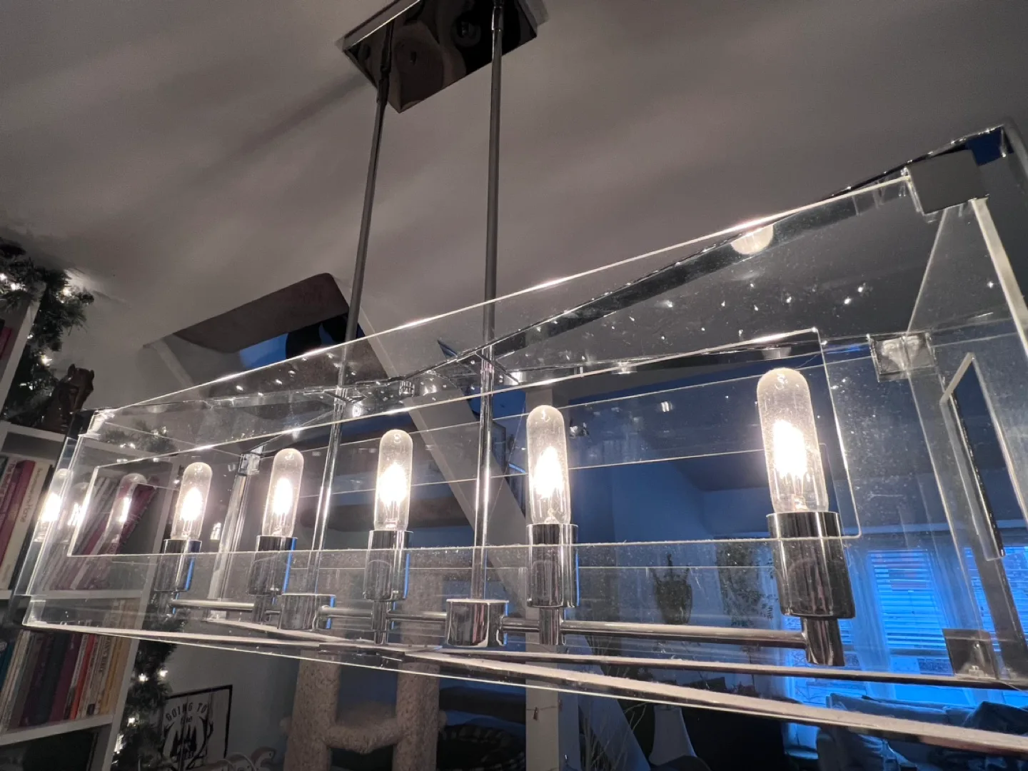 Modern Five Light Acrylic/Chrome Light Fixture image indicator(3)