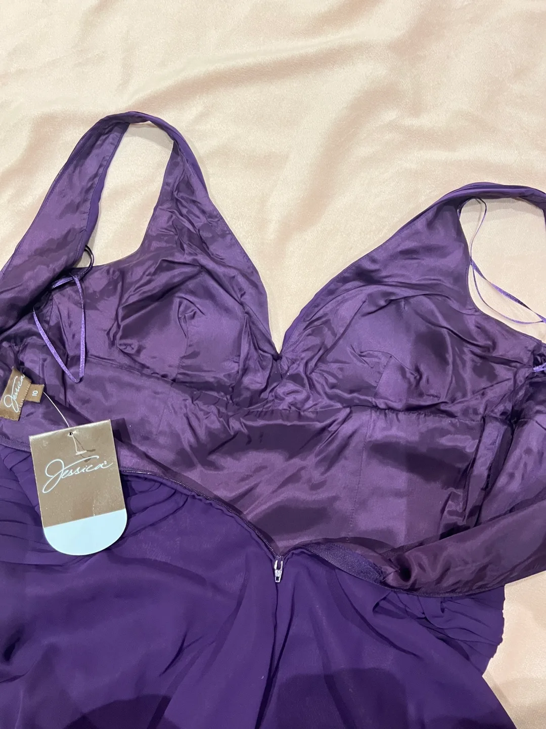 Gorgeous Purple A-Line Dress Sz 10 image indicator(6)