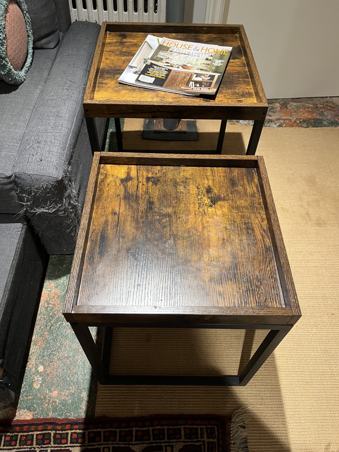 Rustic Brown Nesting Side Tables - photo 4