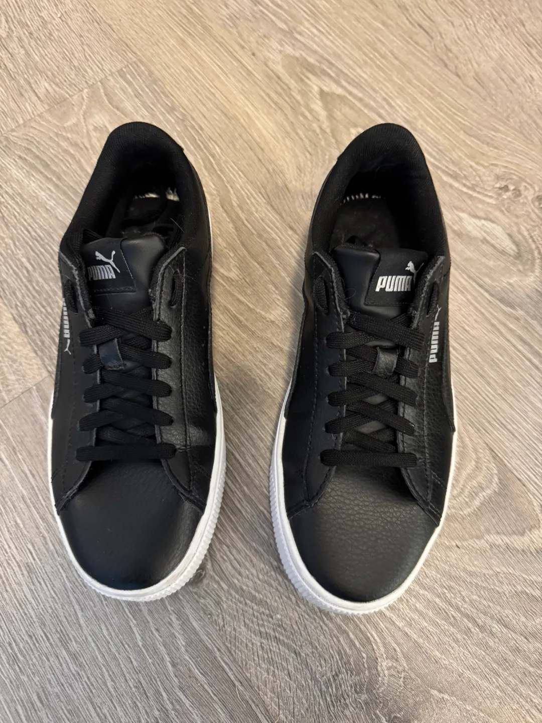 Puma Platform Sneakers - Black Leather- size 7 women image indicator(3)