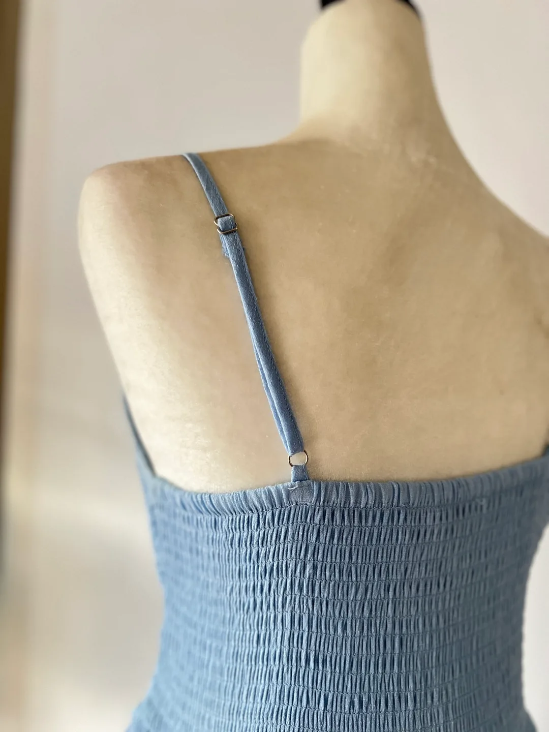 Light Blue Lace Overlay Mini Dress image indicator(6)