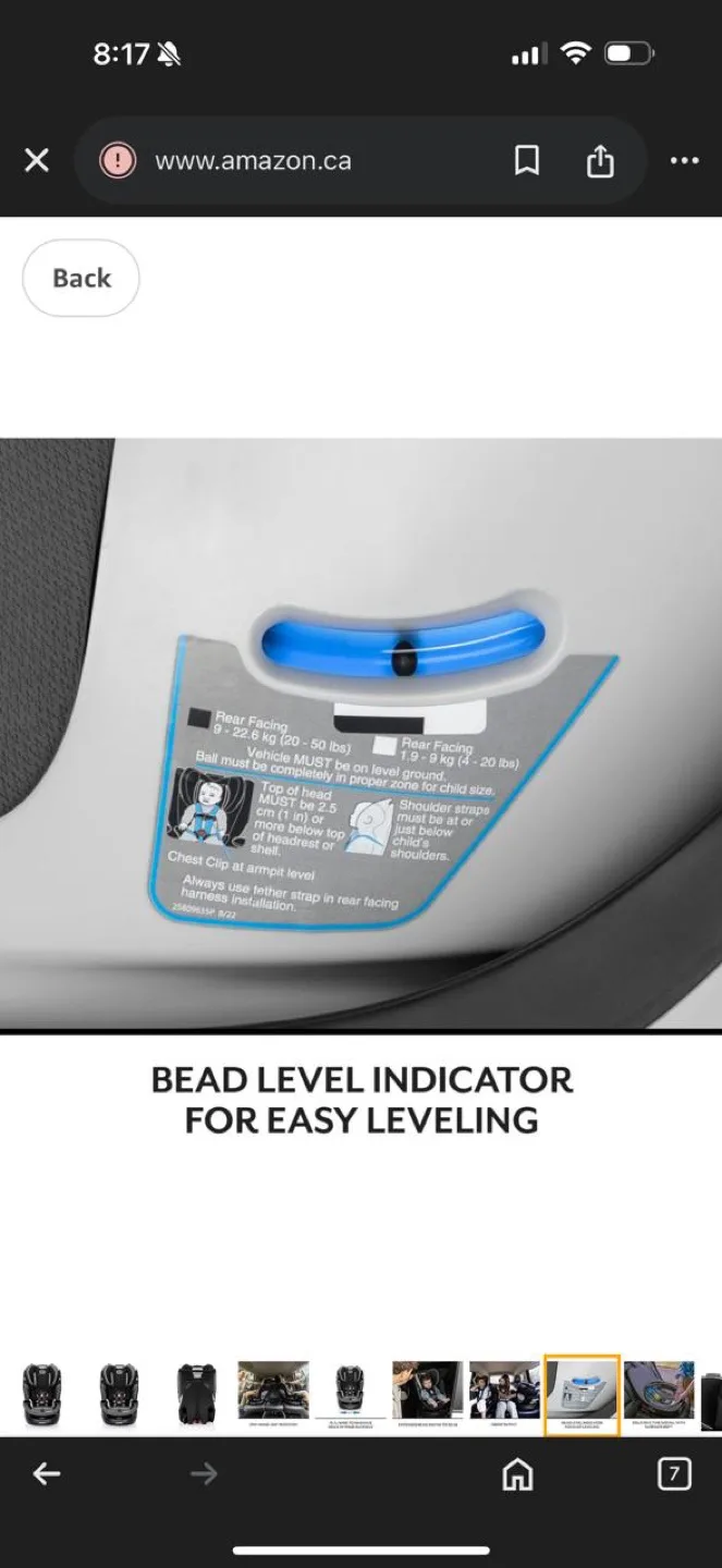 Evenflo Revolve360 Slim 2-in-1 Rotational Car Seat image indicator(6)