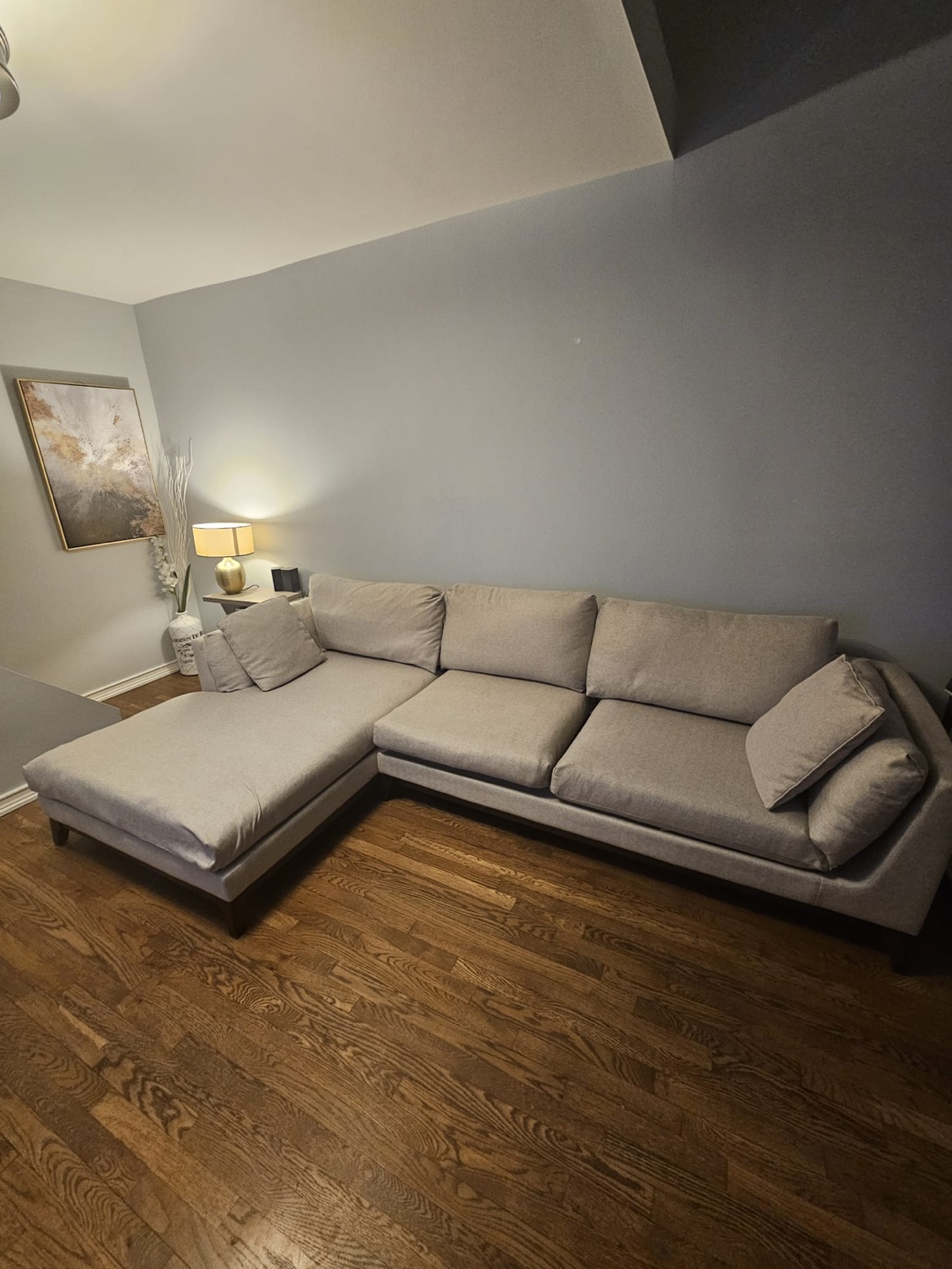 Modern Sectional Sofa - Light Grey