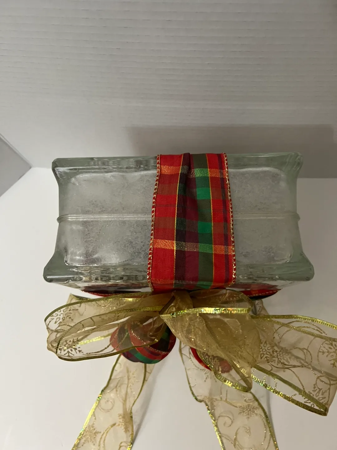 Glass Block Christmas Light with Bow image indicator(7)