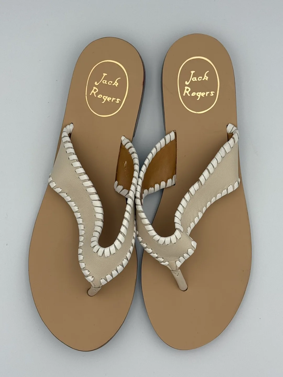 Jack Rogers Women’s Sandals–Size 8 –White -Iconic! image indicator(6)