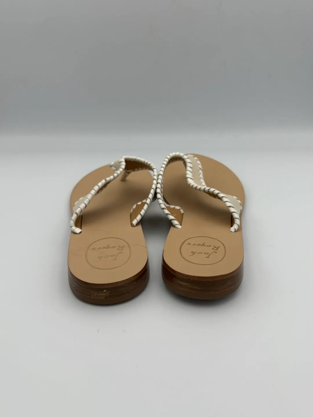 Jack Rogers Women’s Sandals–Size 8 –White -Iconic! image indicator(3)