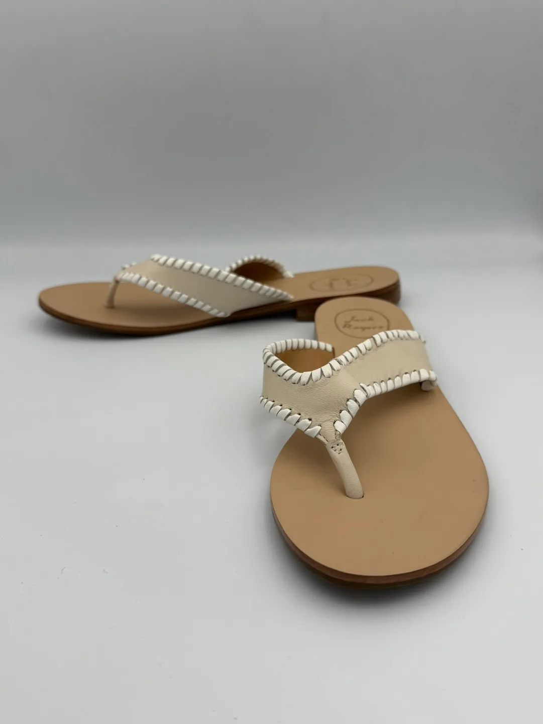 Jack Rogers Women’s Sandals–Size 8 –White -Iconic! image indicator(5)