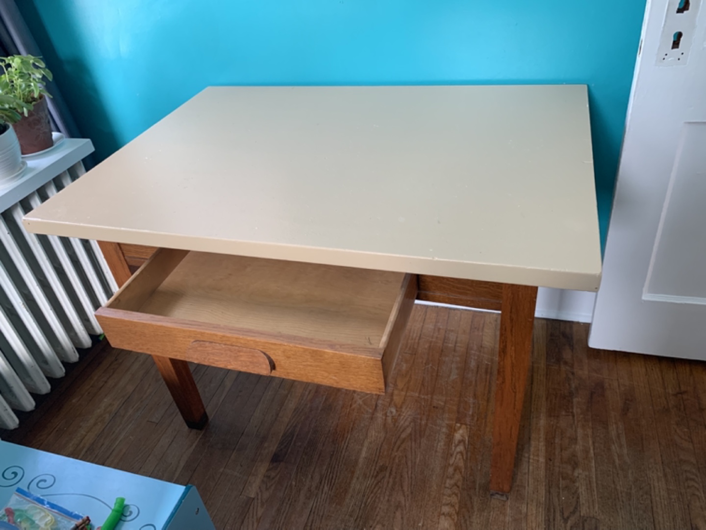Vintage Desk with Single Drawer