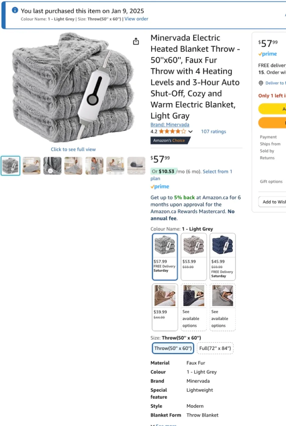 Mineravada Electric Heated Throw Blanket image indicator(2)