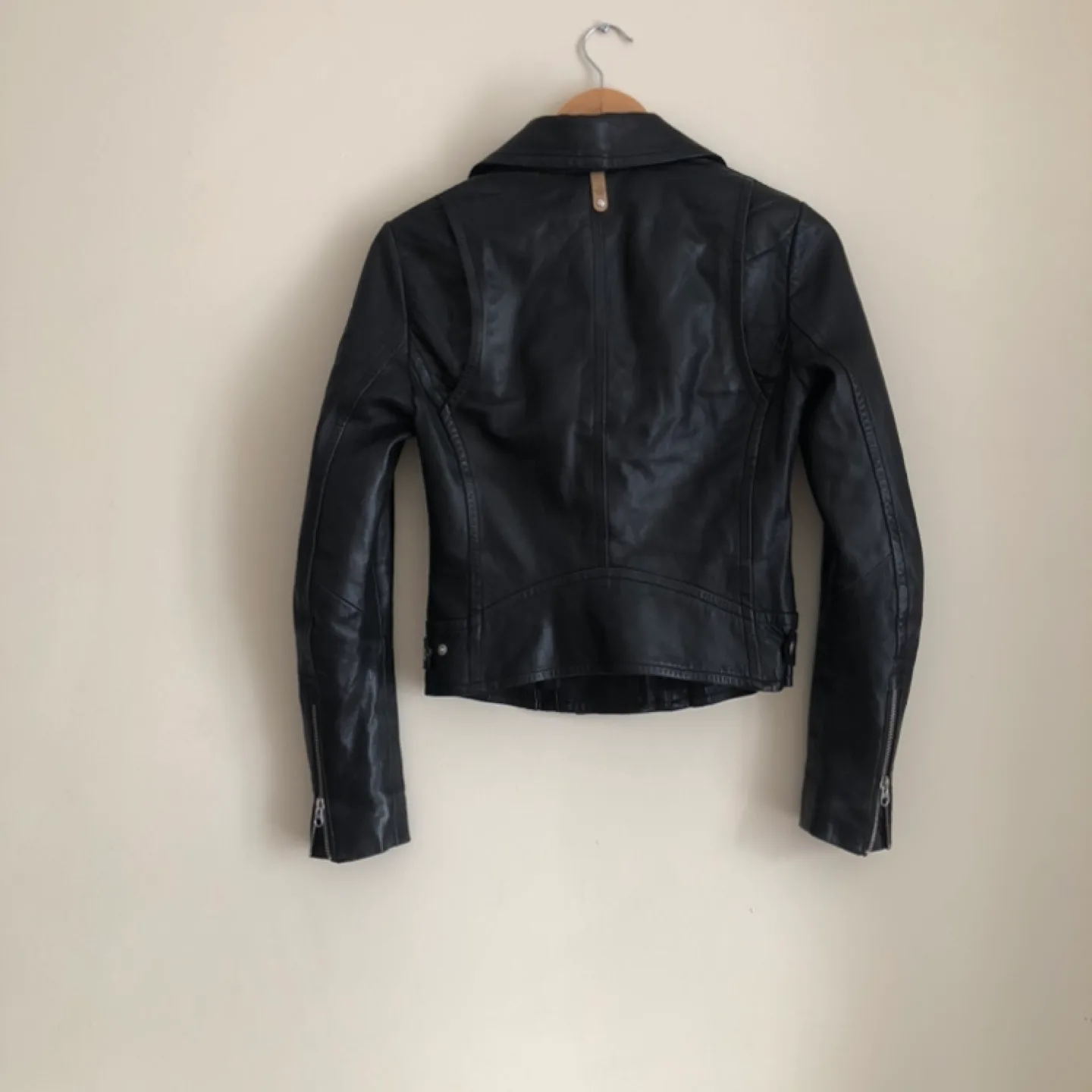 Mackage Montreal Black Leather Motorcycle Jacket XXS/TTP image indicator(3)