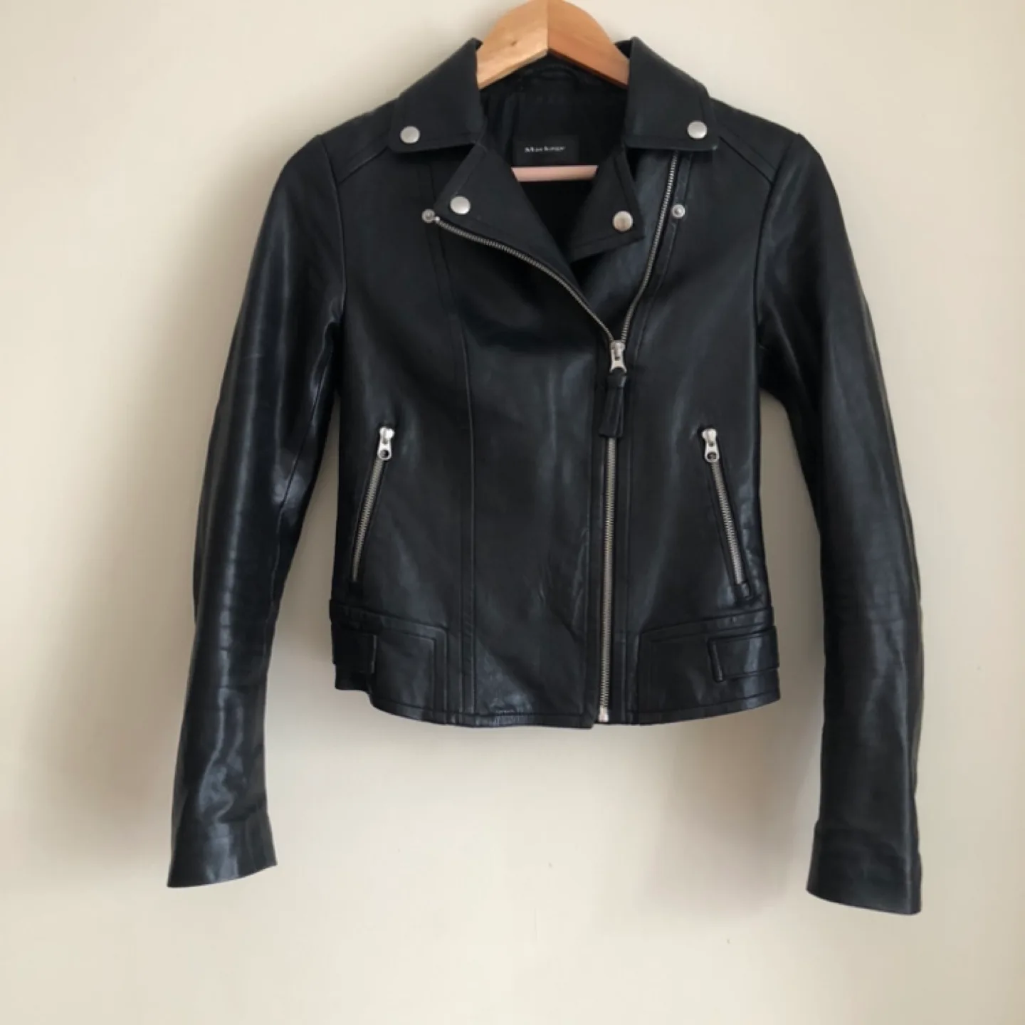 Mackage Montreal Black Leather Motorcycle Jacket XXS/TTP image indicator(2)