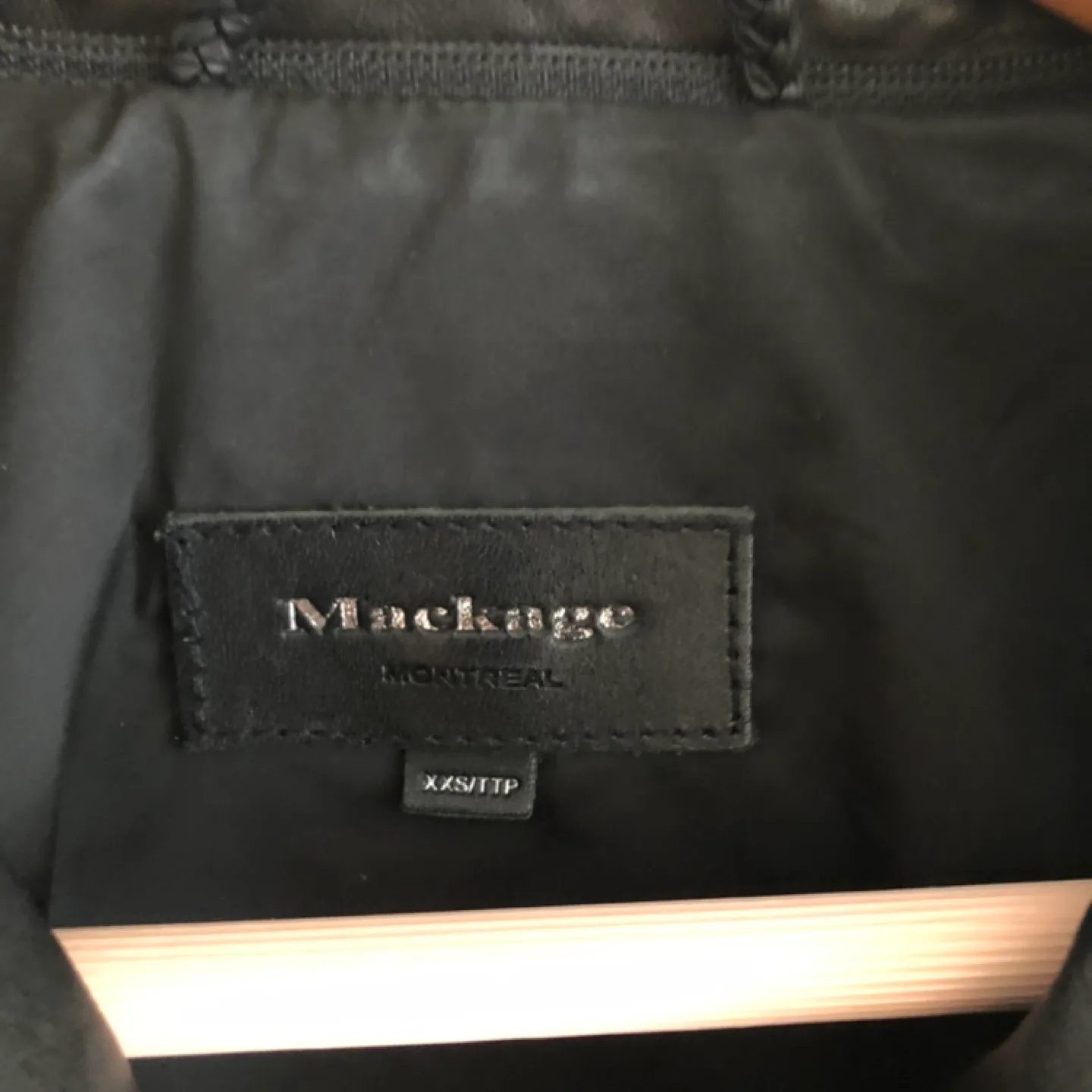 Mackage Montreal Black Leather Motorcycle Jacket XXS/TTP image indicator(5)