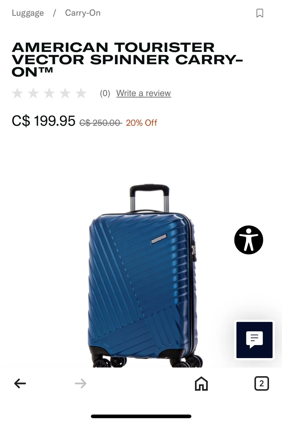 Cabin American Tourister Carry-On Suitcase image indicator(5)