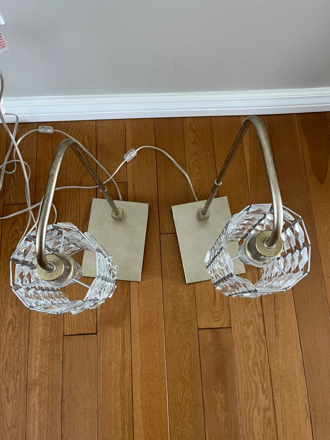 Pair of Crystal Table Lamps- price is for both image indicator(4)