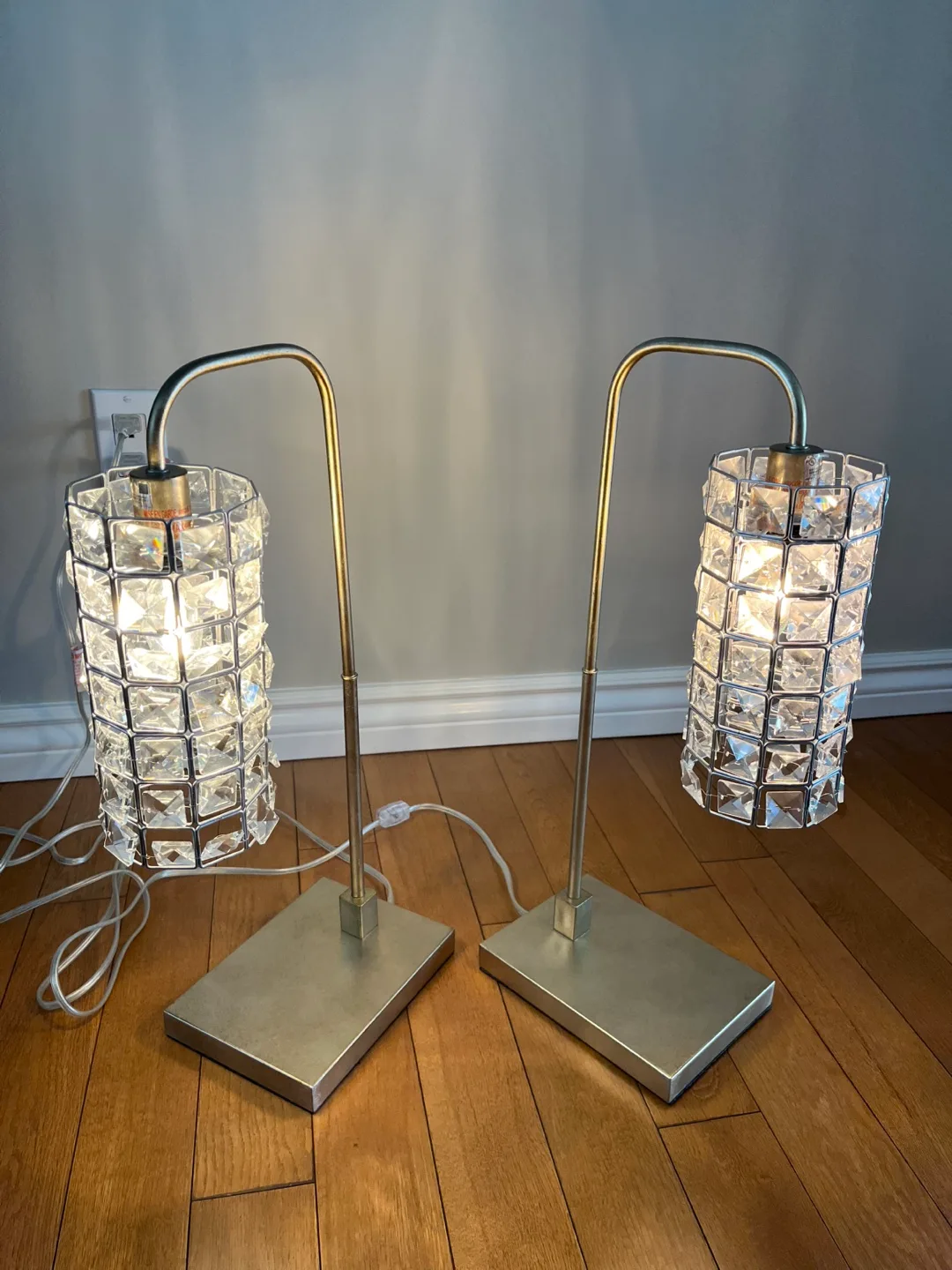 Pair of Crystal Table Lamps- price is for both image indicator(2)
