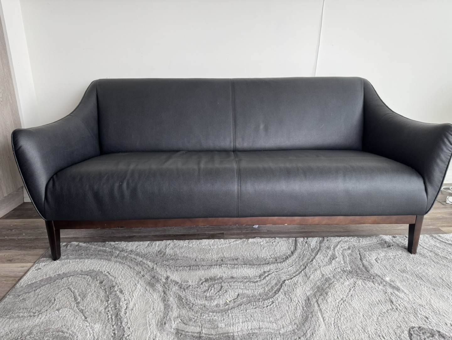 Black Leather Sofa