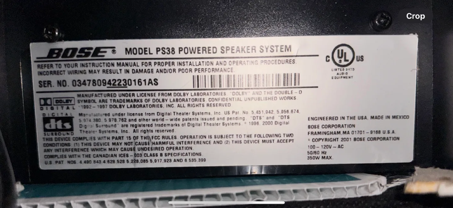 Bose Surround Speakers and base image indicator(5)
