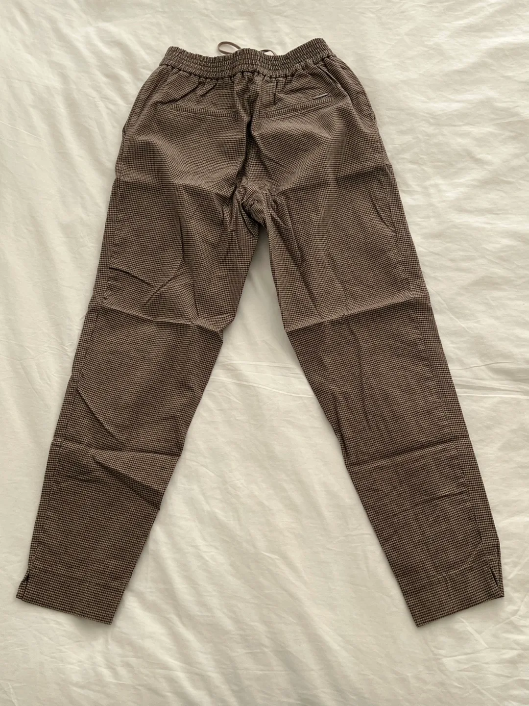 Massimo Dutti Brown Houndstooth Patterned Trousers image indicator(5)