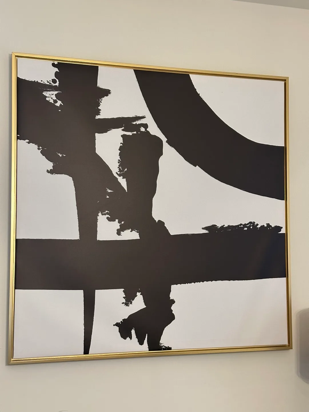 Large Abstract Black and White Canvas Wall Art image indicator(2)