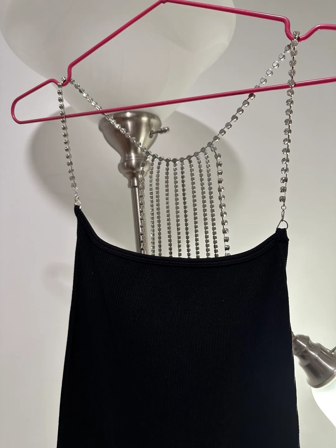 Rhinestone Strappy Backless midi dress image indicator(3)