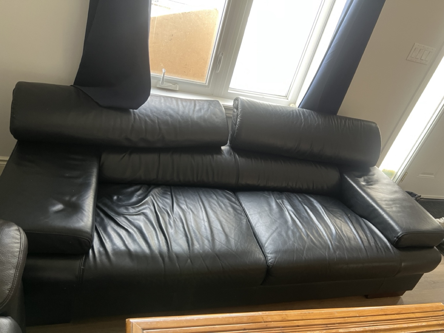 Black Leather Sofa