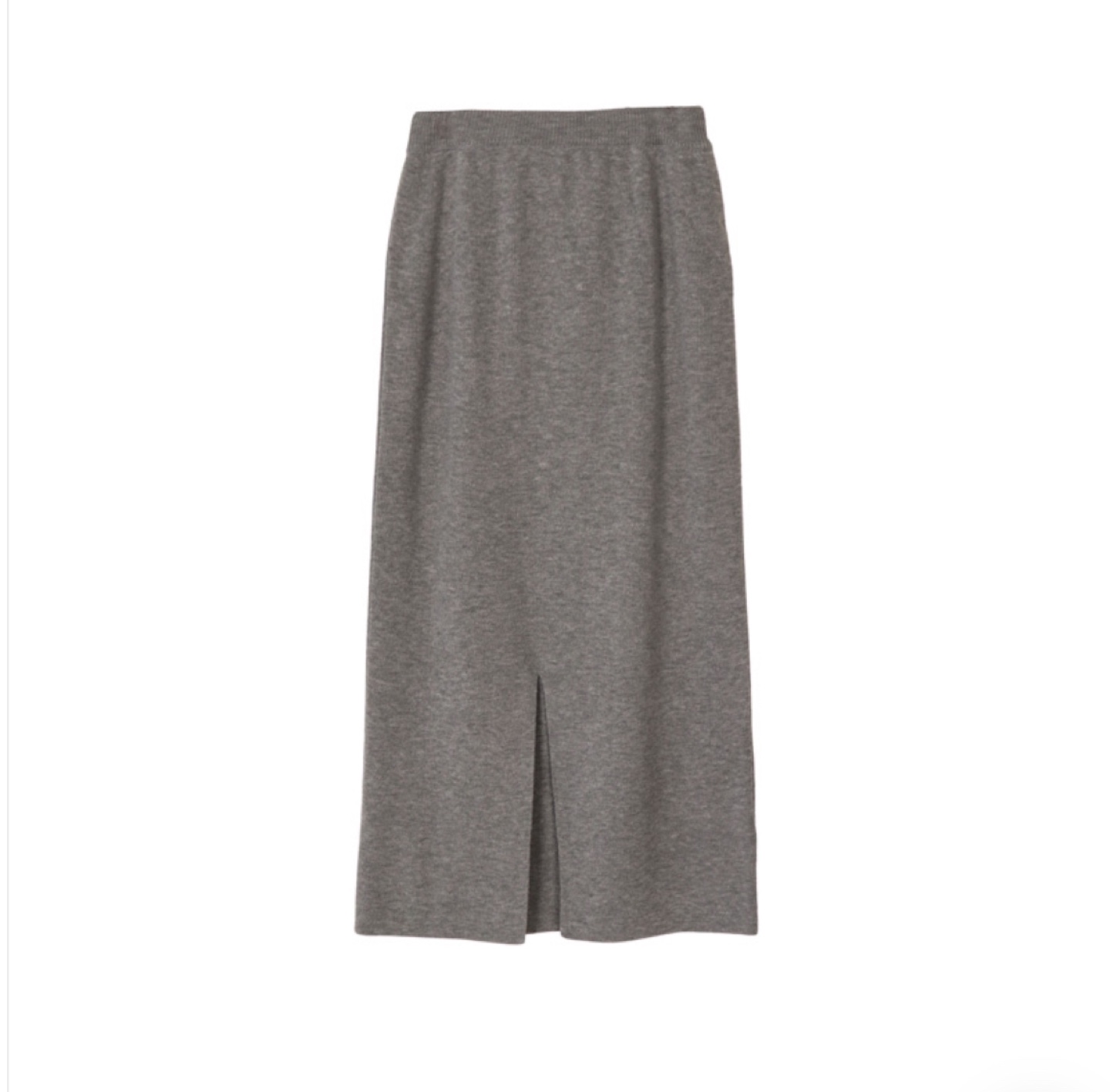 Grey midi knit skirt - photo 2