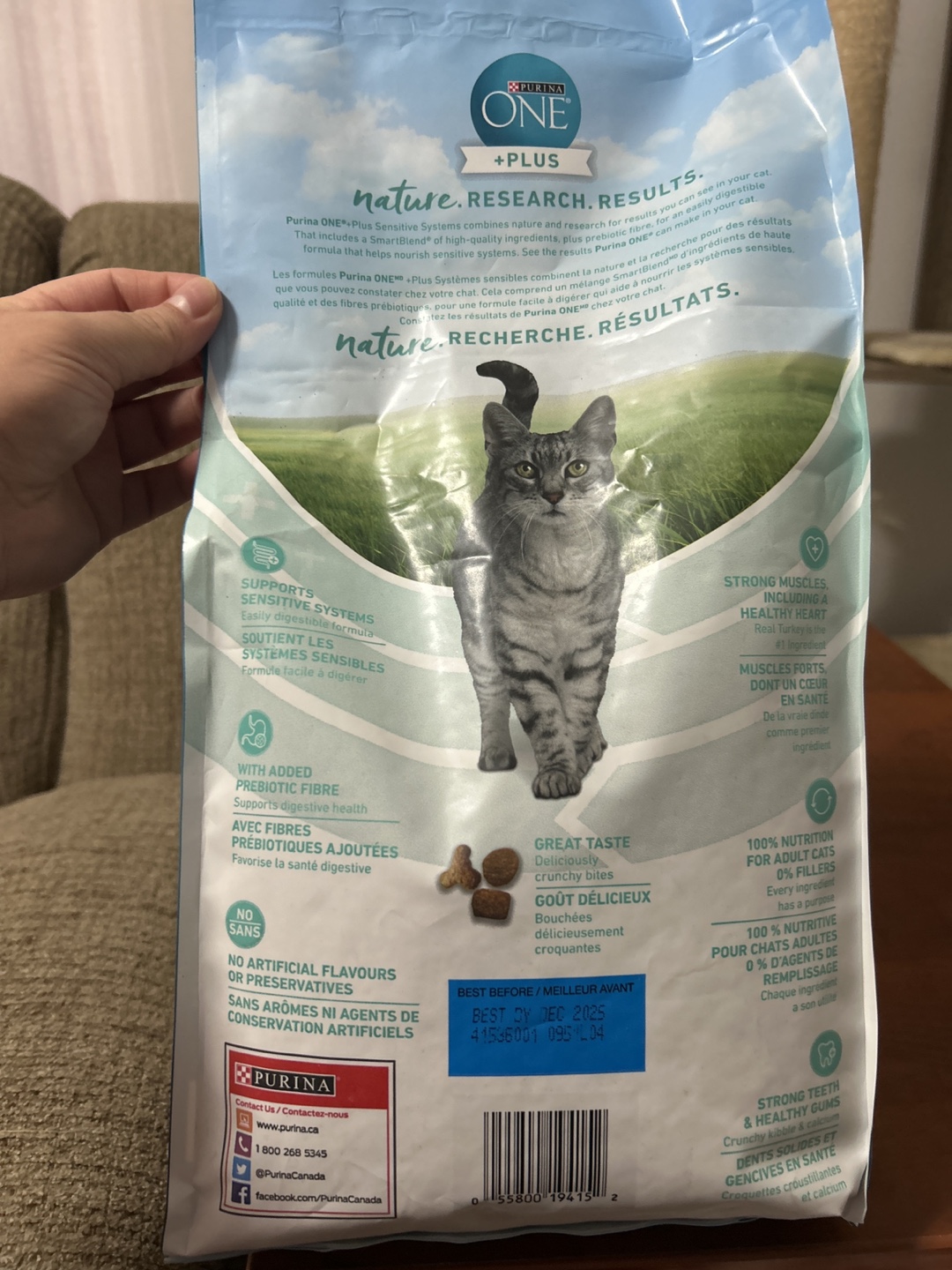 OPENED Purina ONE Plus Sensitive Systems Cat Food (1.8kg) - photo 2