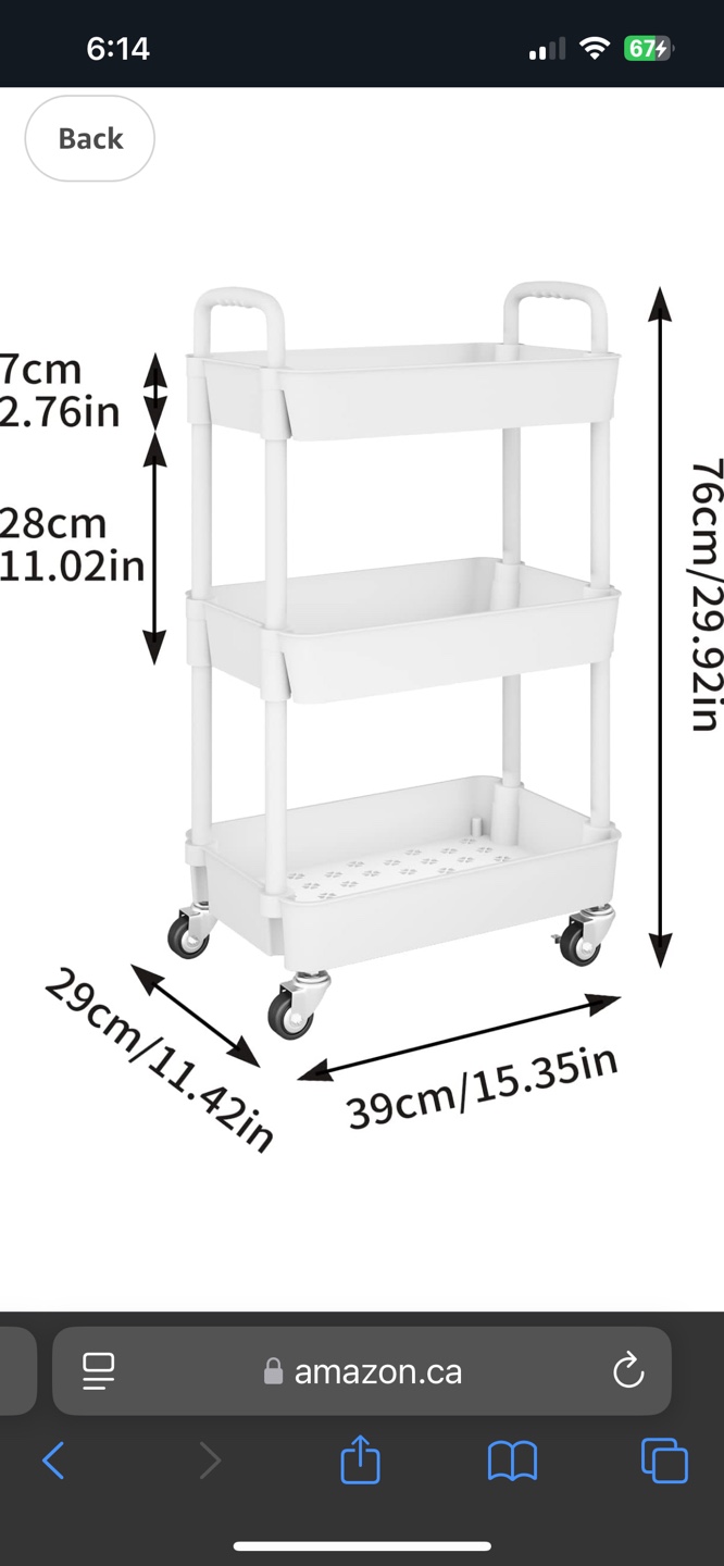 Three-Tier Rolling Cart - photo 2