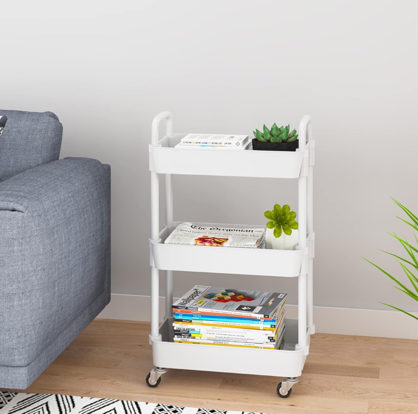 Three-Tier Rolling Cart