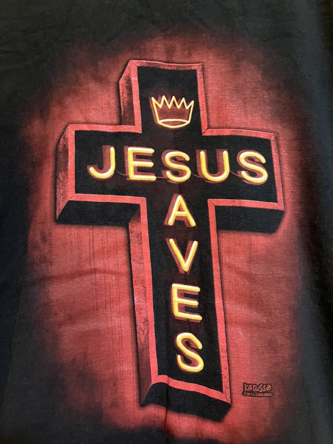 Vintage Kansas Jesus Saves T-Shirt - Size XL - photo 2