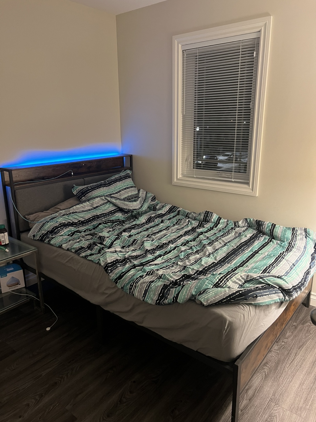 Double-size LED light bed + mattress