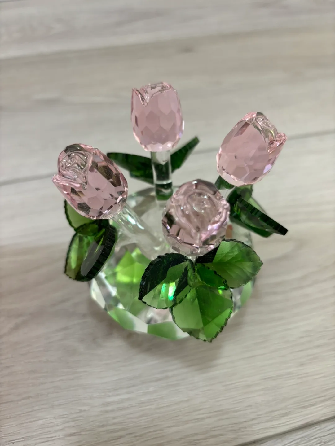 Crystal Pink Bouquet Flower Rose Beautiful Gift Mom, Girlfriend image indicator(2)