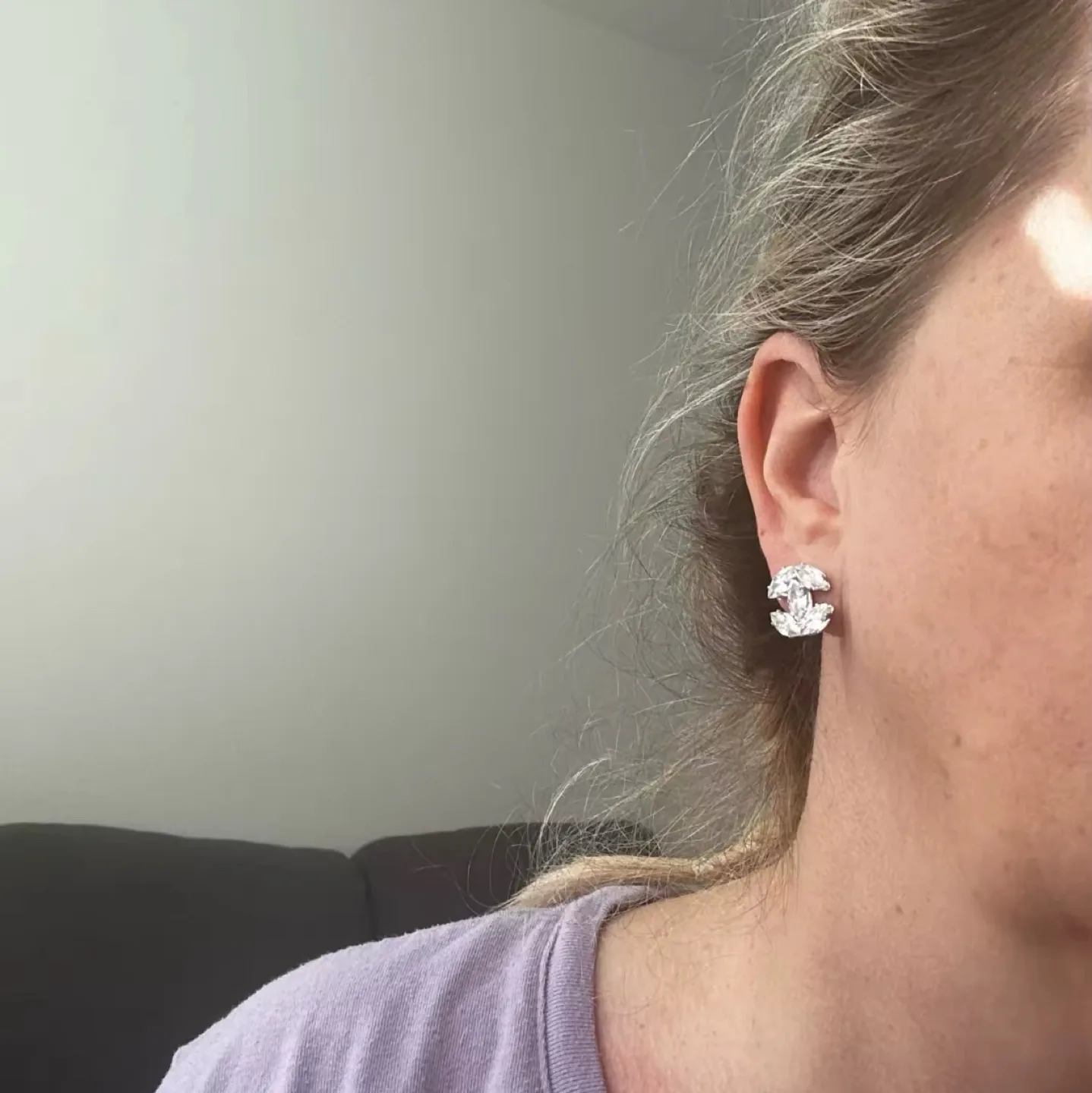 Chanel style Cubic Zirconia Earrings image indicator(3)