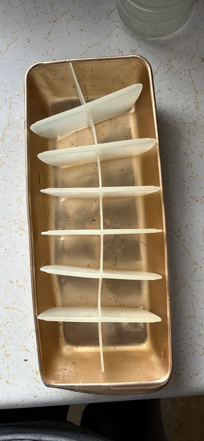 Vintage Gold Metal Ice Cube Tray - photo 2