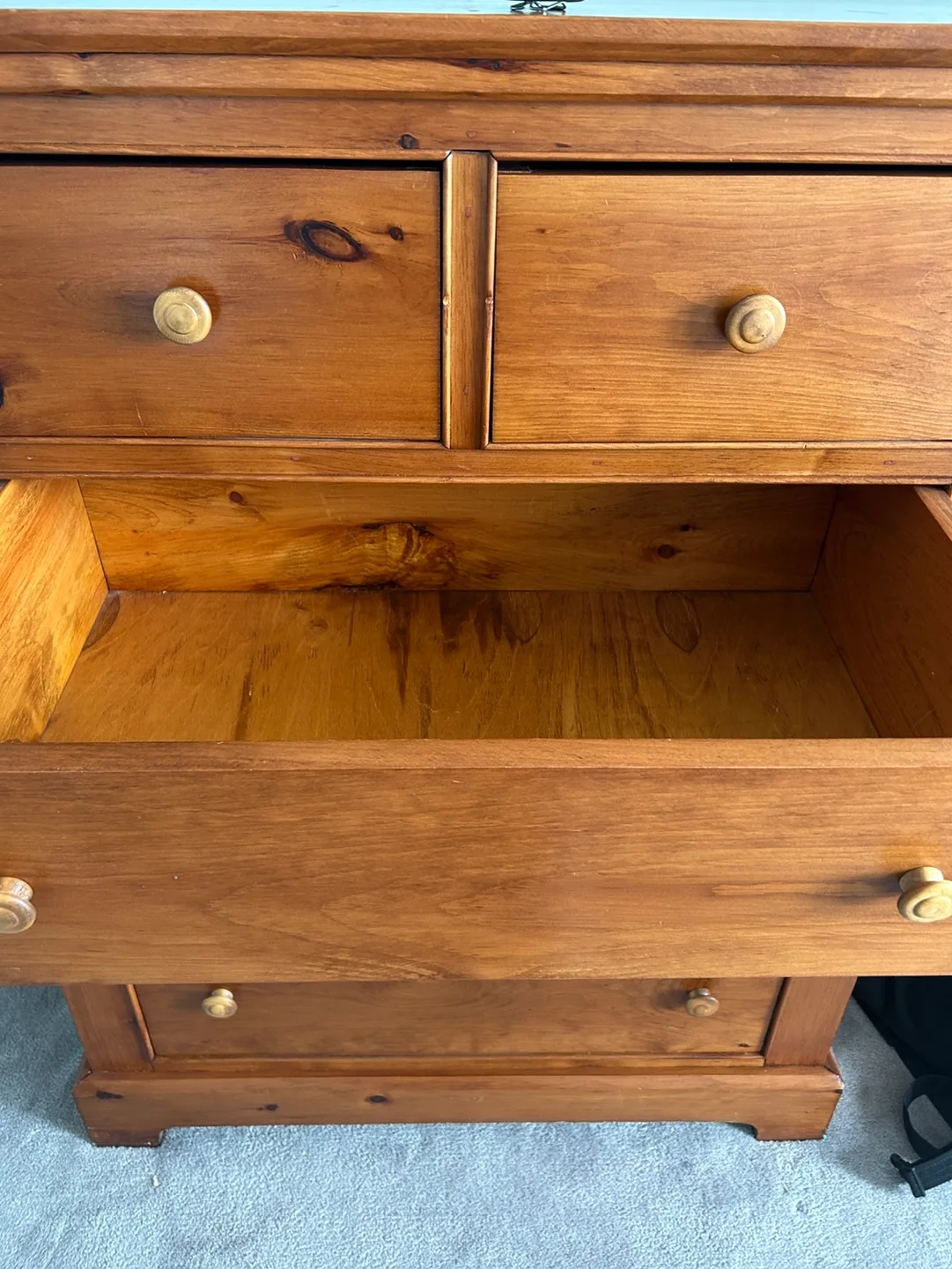 100% Canadian Made Solid Pine Tallboy Dresser. image indicator(5)