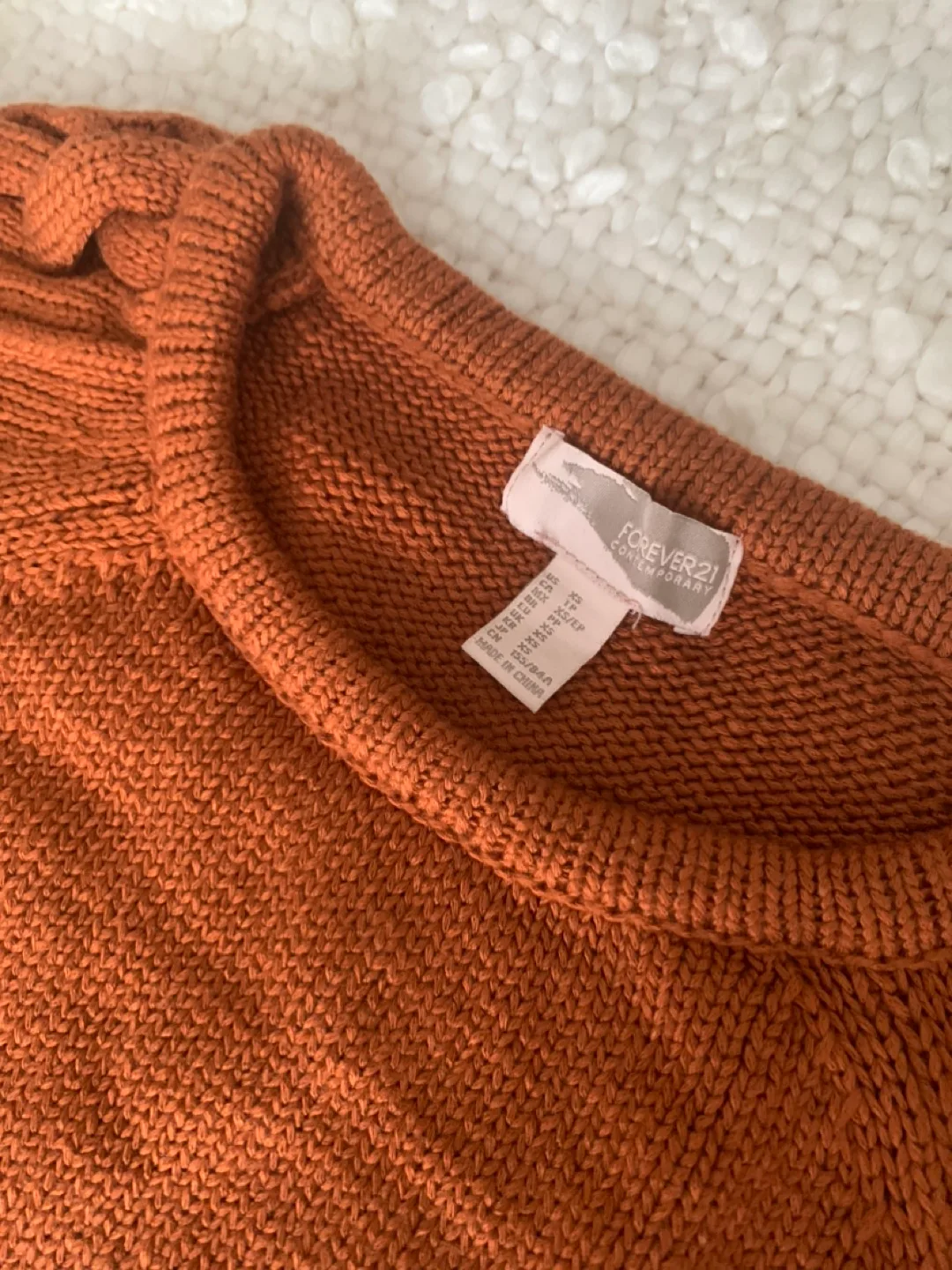 Forever 21 Burnt Orange Knit Sweater image indicator(2)