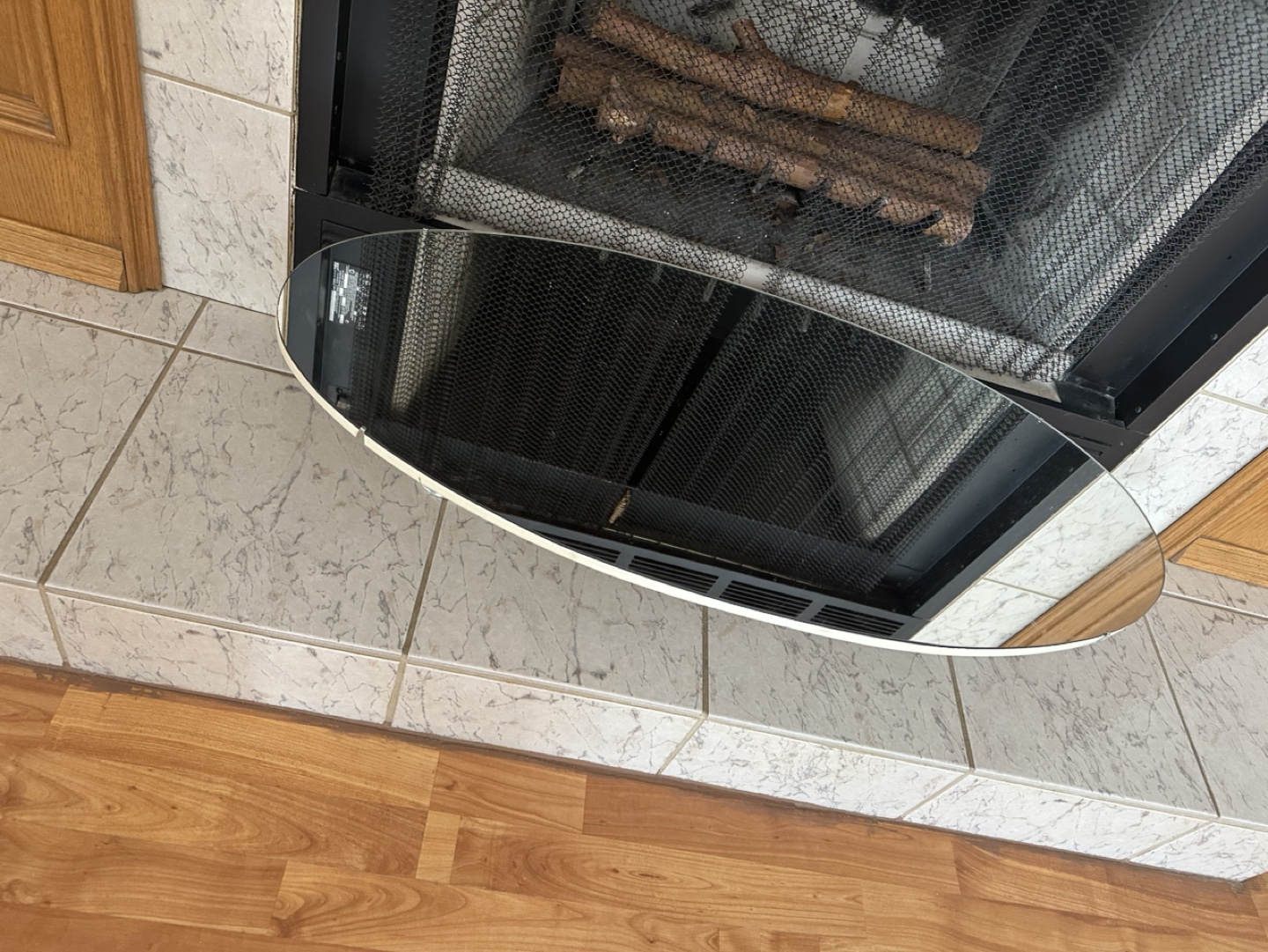 Oval Wall Mirror with Metal Bracket - photo 3