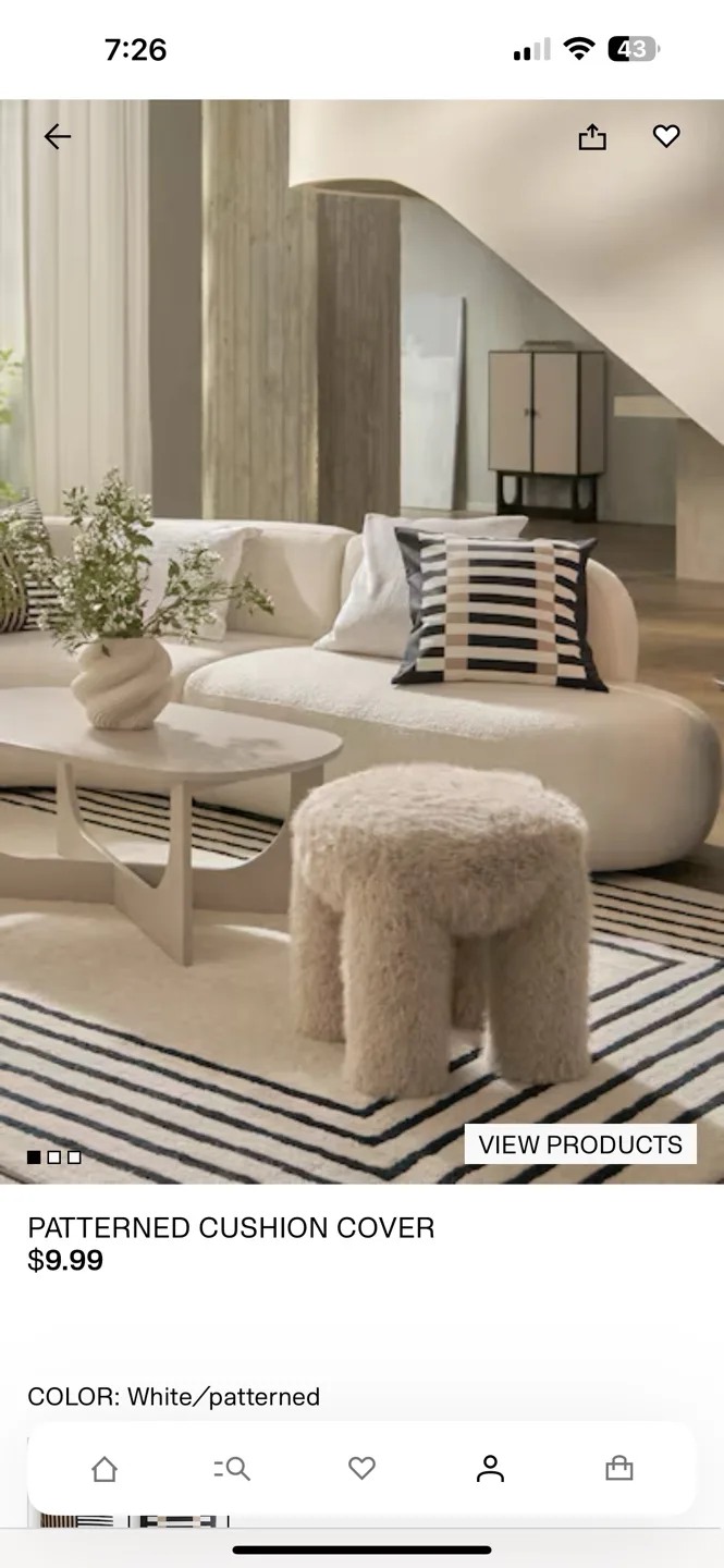 20x20 Patterned Cushion Cover (2 covers for $5) w tags image indicator(3)