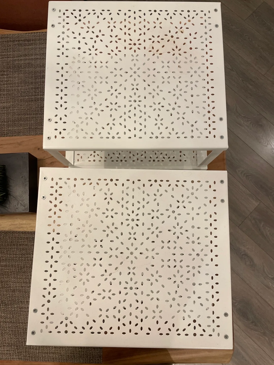 IKEA VARIERA White Metal Shelf Organizers (Set of 4) image indicator(5)