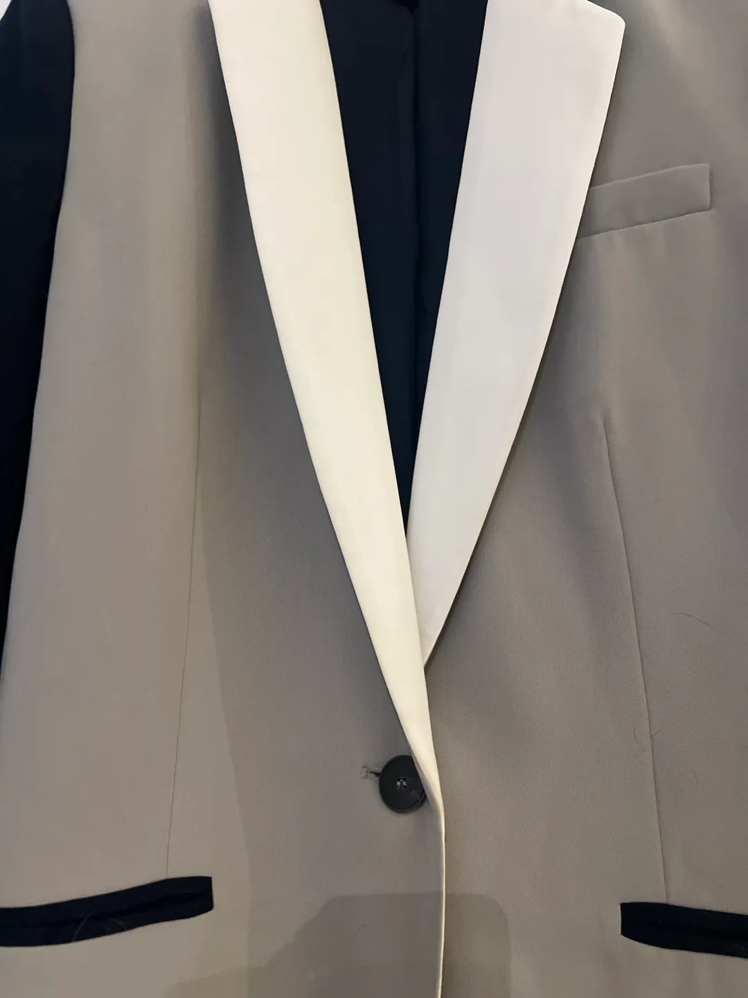 MANGO Women's Two-Tone Blazer, Size M image indicator(4)