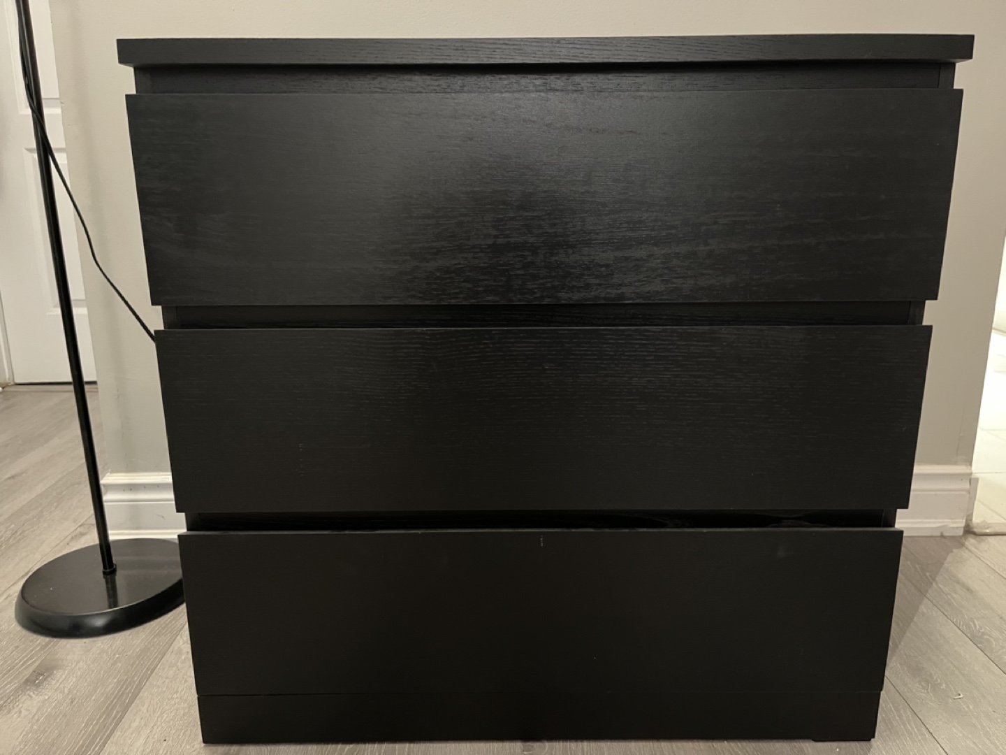 IKEA MALM 3-Drawer Chest - Black/Brown - photo 2