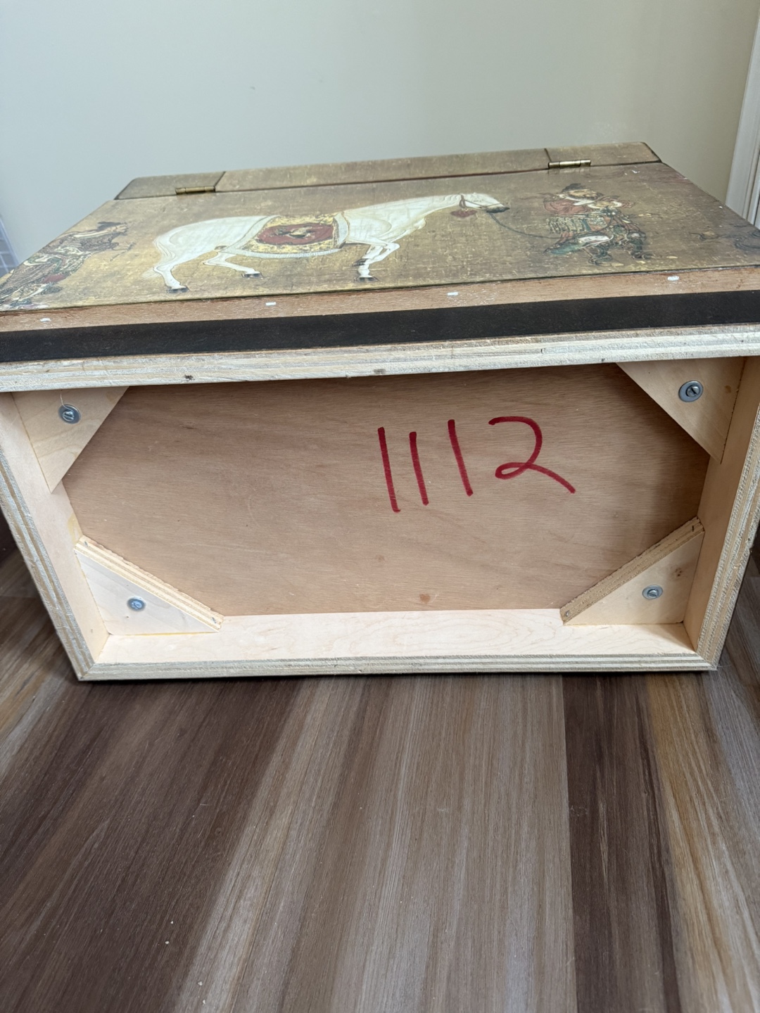 Decorative Storage Chest with Horse Artwork - photo 4