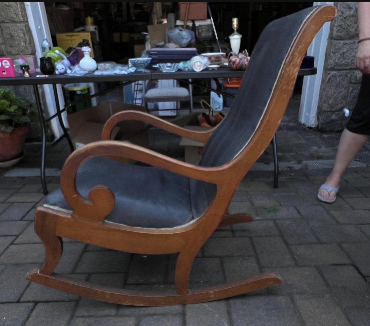 Vintage Wooden Rocking Chair - photo 3