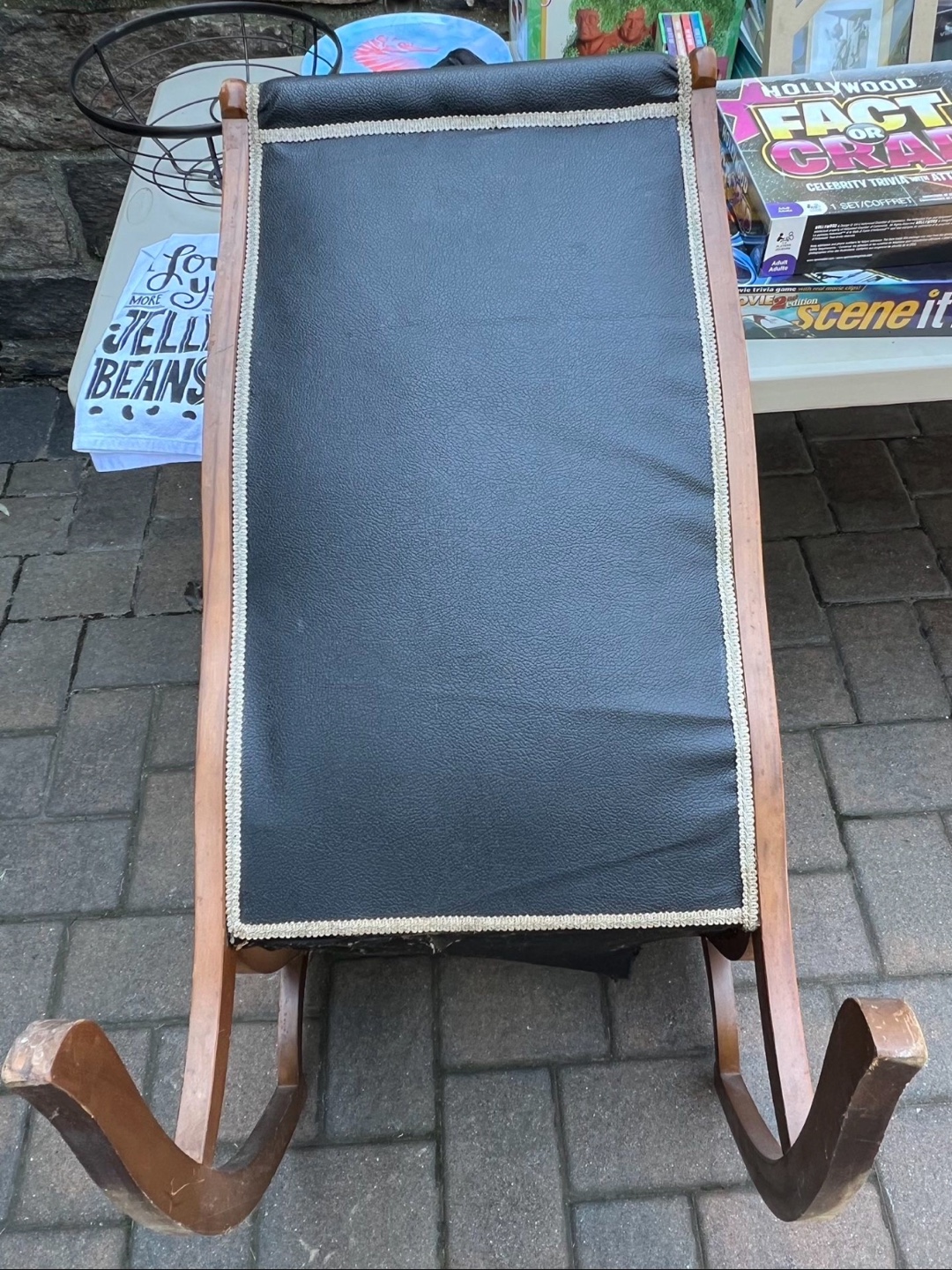 Vintage Wooden Rocking Chair - photo 4