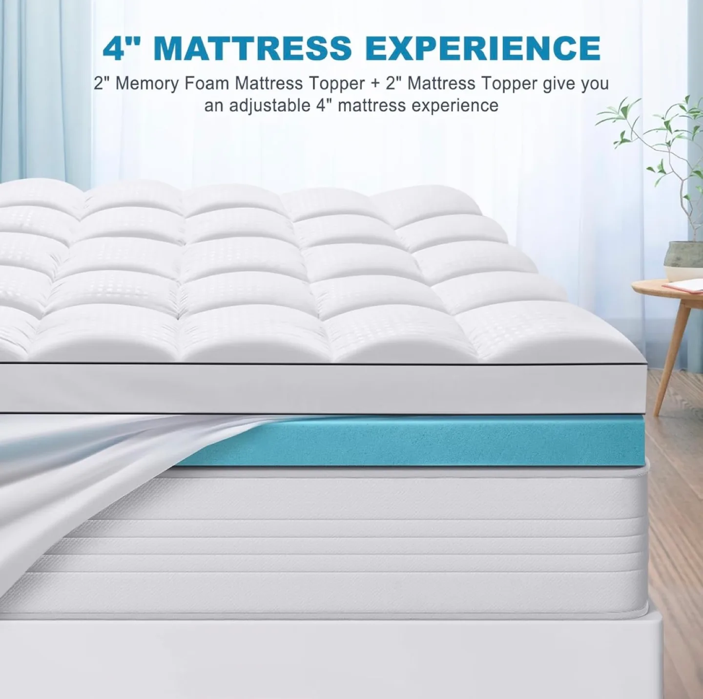 2 Inch Gel Memory Foam Mattress Topper - Queen image indicator(6)