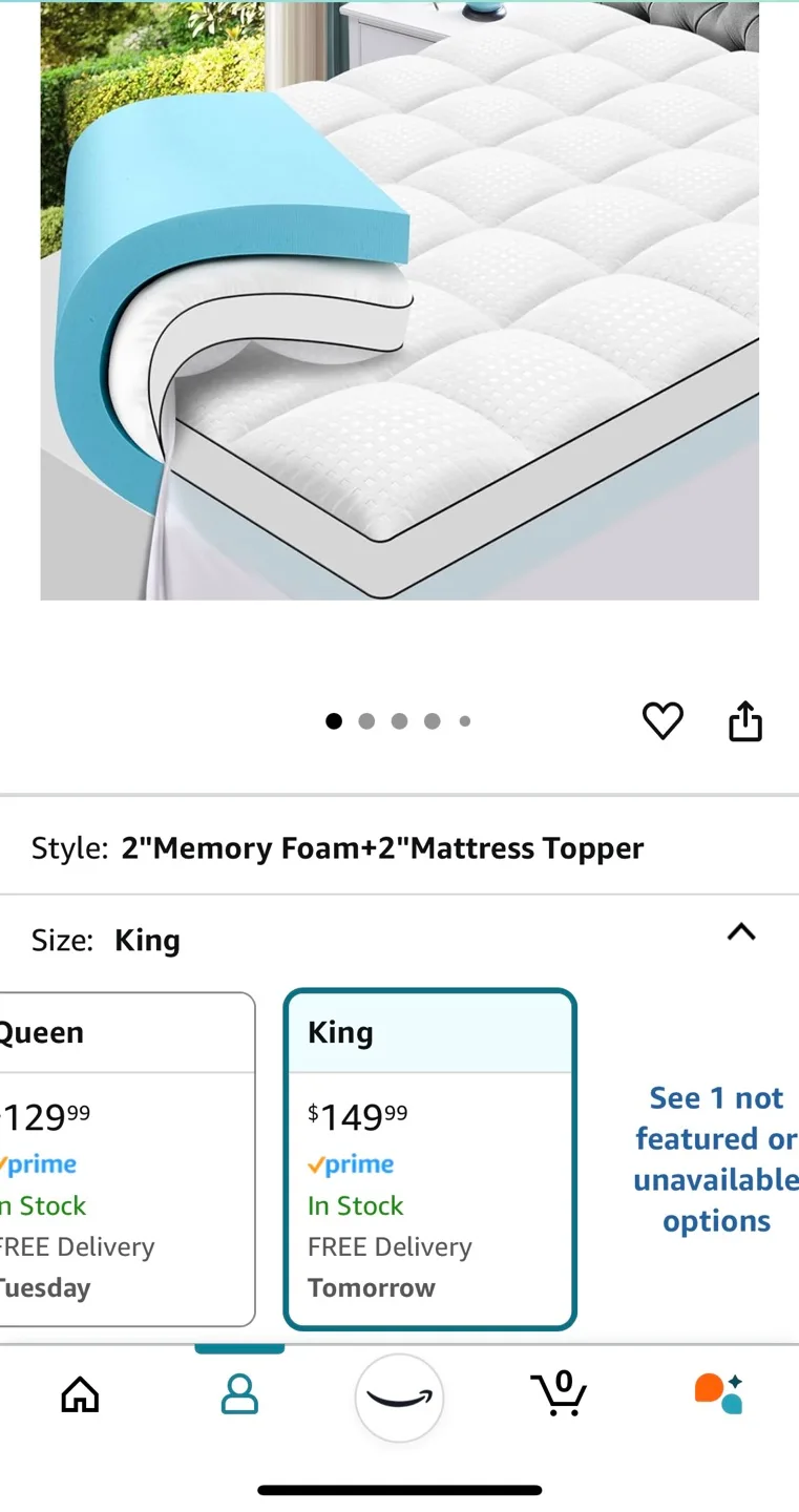 2 Inch Gel Memory Foam Mattress Topper - Queen image indicator(7)