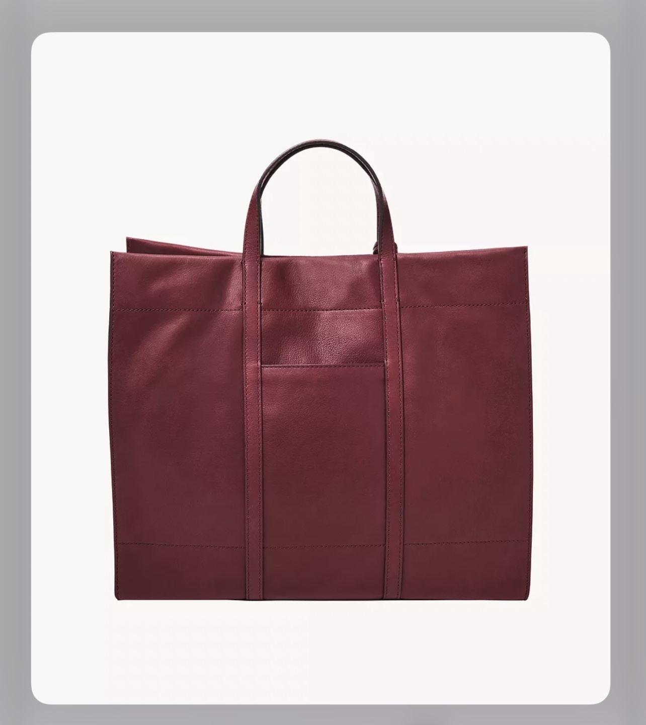 New Fossil Burgundy Leather Tote Bag - photo 2