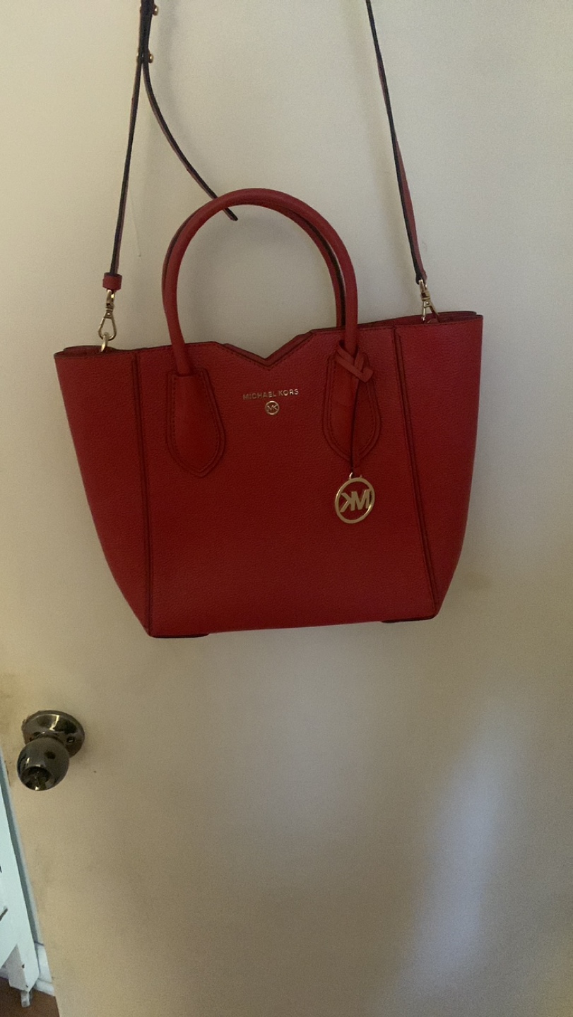 Michael Kors Red Leather Handbag